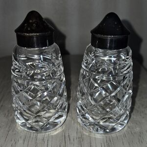 Waterford Crystal Glandore Salt and Pepper Shakers Pre-Owned Signed